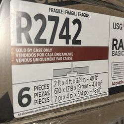 USG Ceilings 2ft x 4ft Radar Illusion Acoustic Two/24 White Shadowline Tapered Edge