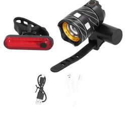 EVTSCAN Juego de luces delanteras y traseras para bicicleta, recargable por USB, para montar