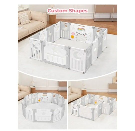 Baby Play Area With Gate and Protective Zone