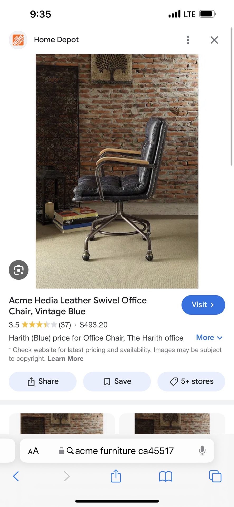 Leather Swivel office Chairs