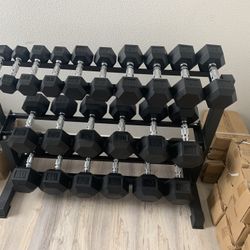 Dumbbells Set  BRAND NEW IN BOX 565 lbs WITH DUMBELL RACK 3 Tier