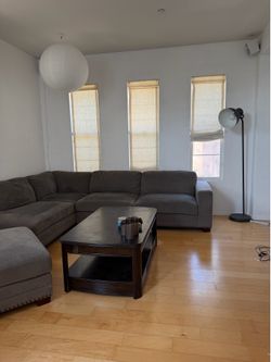 Sectional, lamp, and table