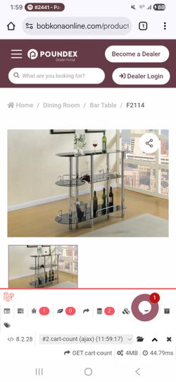 Poundex Bar Stand $350