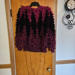 Adolfo Collectibles Vintage Heavy Looped Knit Sweater Like New Size Large 