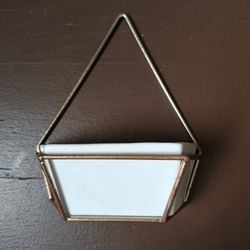 Small Metal And Ceramic Planter