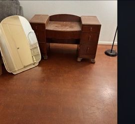 Mid Century Vanity with Mirror