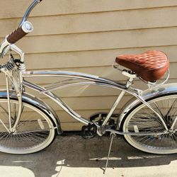 Nice Chrome Beach Cruiser Bike 