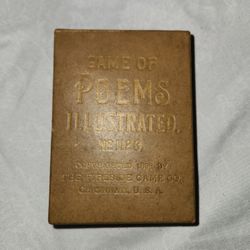 1898 Game of Poems Illustrated, No. 1123, Fireside Game Co., Cinncinati Card Co.