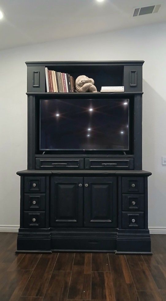 Large TV Media Cabinet Storage Bookshelf