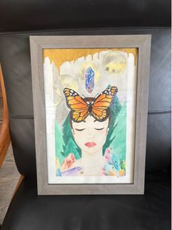 Framed painting Butterfly Lady Crystal Fairy
