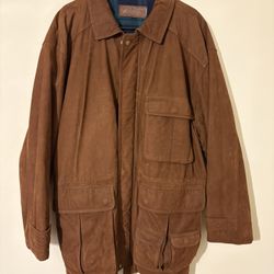 Vintage Nubuck Leather Brooks Brothers Jacket Size Large 