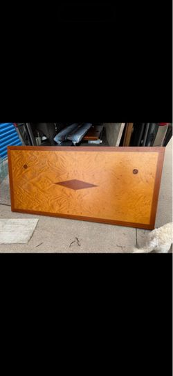 Burl Wood Tabletop with Diamond Inlay