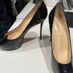 Christian Louboutin black, Patent Leather, Size 10