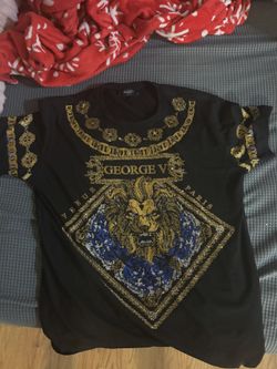 George V-GV Leo Tee Shirt-Black