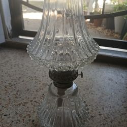 Vintage Heavy Duty Glass Oil Lamp 