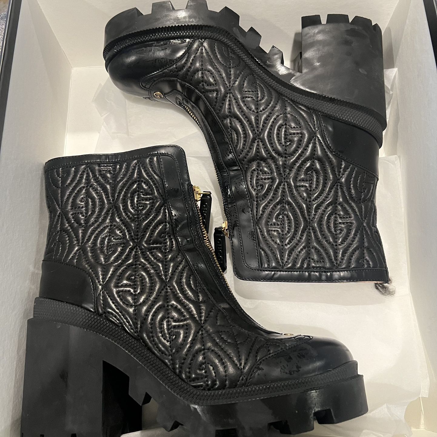 Authentic Gucci  Magnum Calf Nappa  Savioa   Boots Size 37