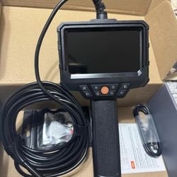 Industrial Endoscope, 1080P Digital Borescope Inspection Camera, 8.0mm IP67 Waterproof, with 4.3" LCD Screen Display, 8 LED Lights,16.5FT Se