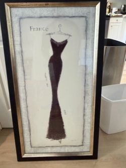 Large Framed Black Dress Fashion Wall Art – $75 OBO