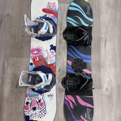 BURTON Snowboards w/ Bindings For Kids 100cm & 110cm