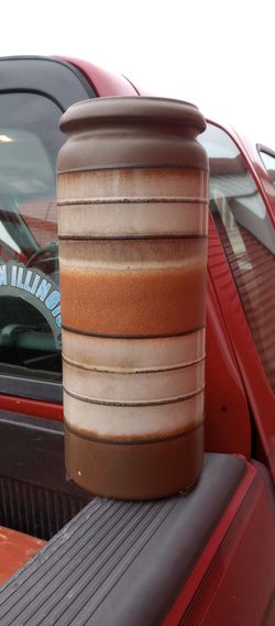 MCM West Germany Tall Pottery Vase Mid Century 