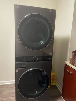 LG Smart WashTower (Black Steel) – Great Condition, Only Used 2 years.