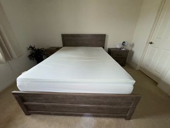 Bed frame and Nightstand matching set