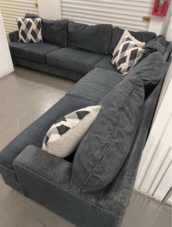 Free Delivery - Dark Grey Sectional Set