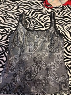 cute black and grey tank top