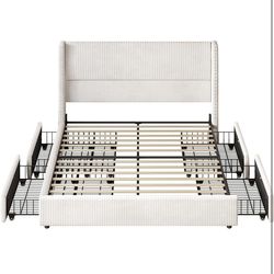 ‼️MOVING SALE ‼️ Queen Bed Frame With 4 Storage Drawers