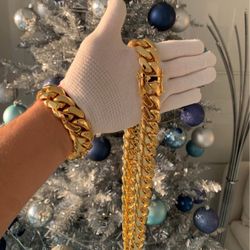 Miami Cuban Link Gold Plated Heavy High Quality | 20mm - 24inch 