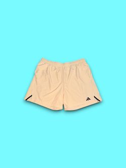 Adidas Aeroready Mens Size 2XL Athletic Stretch Running Shorts 7" Cream