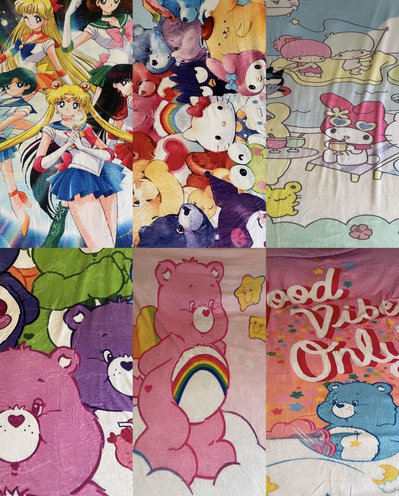 Kawaii Sanrio Sailor moon Blankets