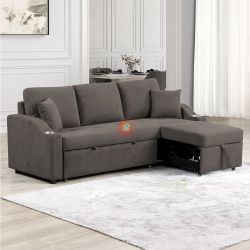 Pull Out Sleeper Sofa Bed Sectional Couch