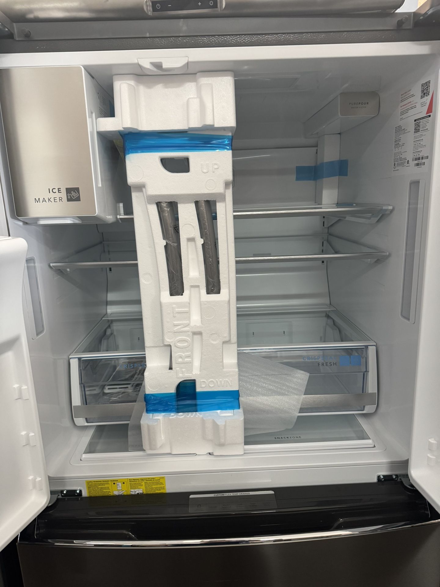 New Open Box Frigidaire Gallery 36 In 26.3 Cu Ft 4 Door Standard Depth Refrigerator In Smudge Proof Stainless Steel