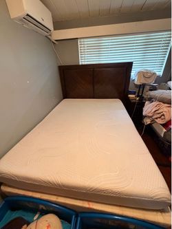 Free Queen bed frame with mattress