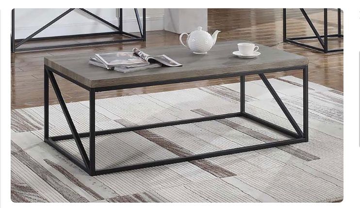 New 47” gray/black coffee table $125 firm