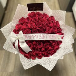 50 Roses Flower Arrangement 