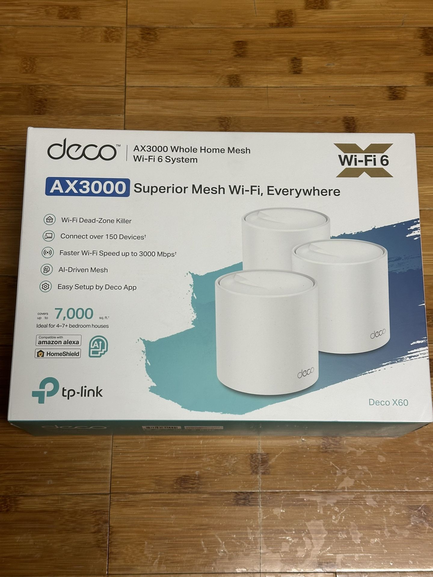 TP-Link Deco AX3000 Mesh Wi-Fi 6 System- Covers Up to 6500 Sq. Ft. - 3 Pack