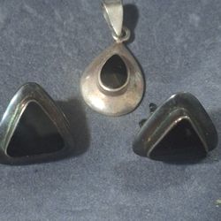 Aretes Y Dije Plata.925