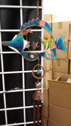 Brand new copper and color nautical fish chimes