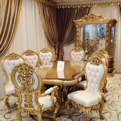 Dining Table Set With Cabinet 