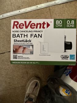 ReVent Noise Canceling Privacy Bath Fan RVPR80