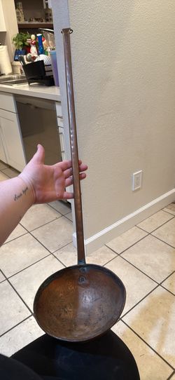 Antique LARGE Brass Ladle