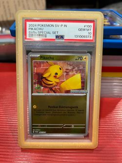 2024 Pokémon Indonesian Exclusive Promo Stamped Pikachu PSA 10