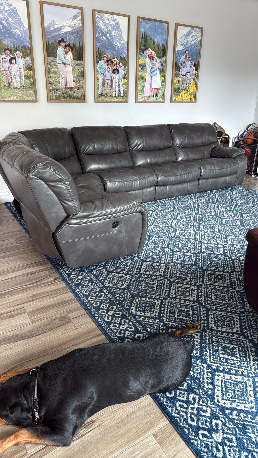 Beautiful Leather Sectional 