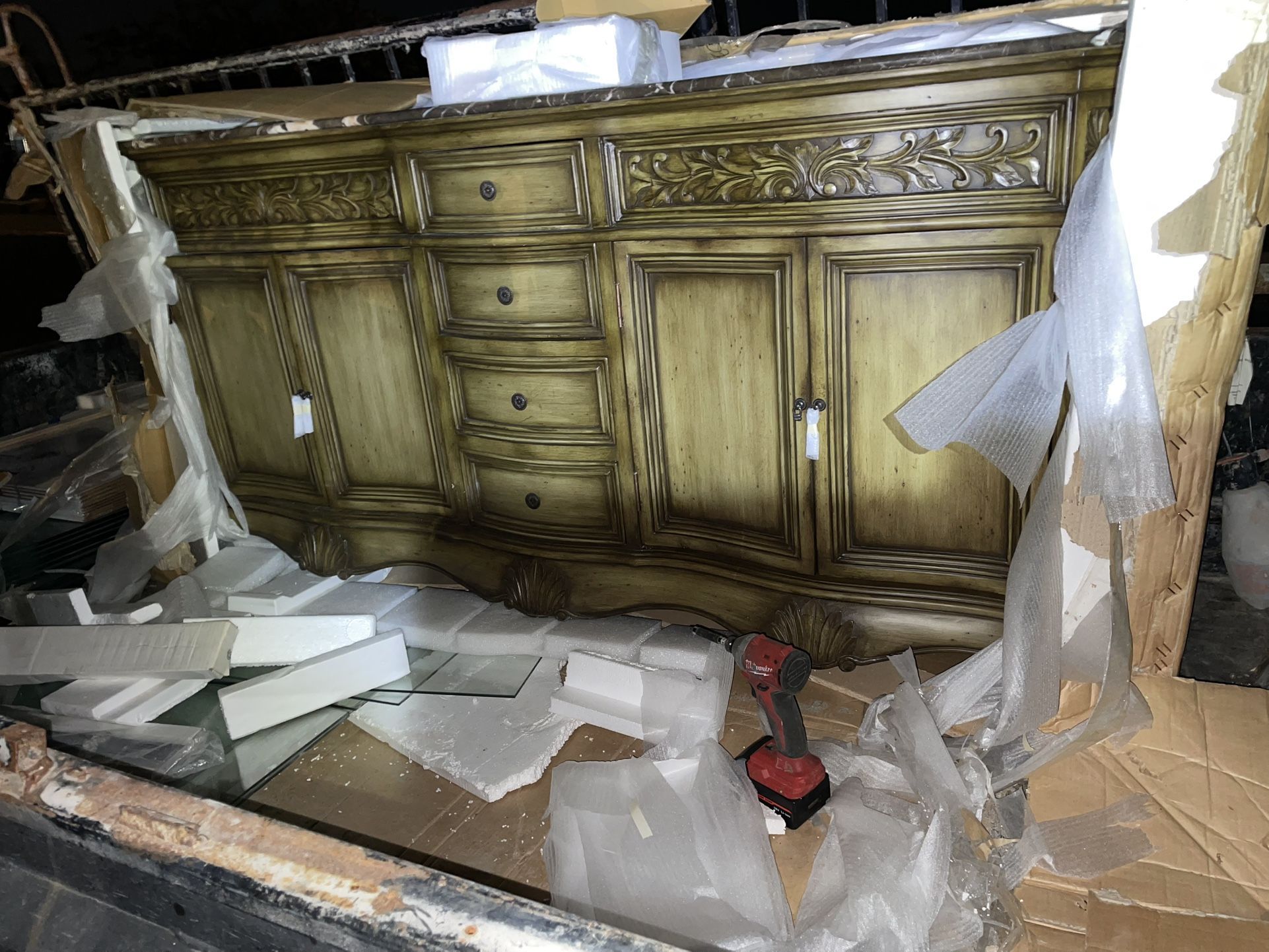 Vanity Duel Sink With Granite Top . Brand New Still In Box