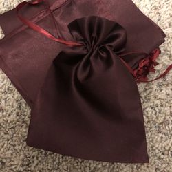 Wine Red Drawstring Bags 5x7