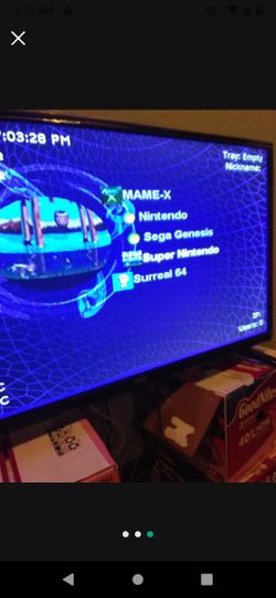 Original Xbox play regular Xbox games,also comes with 5000 games already in the system from Nintendo,super Nintendo,Sega, Nintendo 64, arcade games,