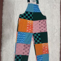 New xl unisex overalls pants otaku demon slayer festival rave raver anime boho