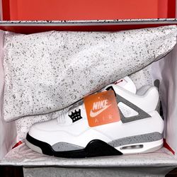 Brand New Jordan 4 Retro OG “White Cement” (2025) Mens Size 10, 10.5, 11, 13, And 14